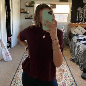 Banana Republic short sleeve plaid top.